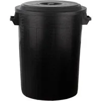 BigDean Wasserreservoir Universaltonne 100 Liter Allzweck Tonne Schwarz, 100 l, (Packung, 1-tlg., Tonne), Regensammler, Wassertonne, Universaltonne