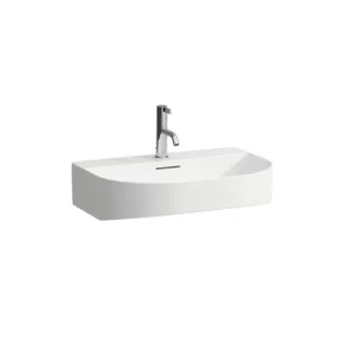 LAUFEN Sonar Waschtisch H8103420001041 60x42cm, unterbaufähig, mit Überlauf, mit 1 Hahnloch, weiß