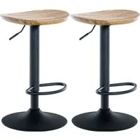 CLP Barhocker Skelde (Set, 2er), höhenverstellbar, Massivholz-Sitz