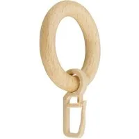 GARESA Gardinenring Holzring mit Haken, (20-St), für Durchmesser bis 20mm, einfache Montage