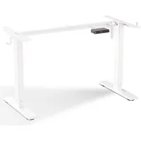 HOMAVO Schreibtisch Elektrisch höhenverstellbares Tischgestell (USB- & Type-C-Anschlüsse, 1 Controller, 4 Lenkrollen und 2 Haken)