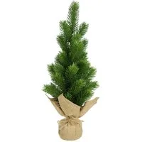 I.GE.A. Künstlicher Weihnachtsbaum Tannenbaum, in Jute-Topf, Christbaum Weihnachtsdeko Kunstbaum kleiner Dekobaum
