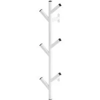 QLS Wandgarderobe aus Stahl – 80,5 cm, 6 Haken, inkl. Montageset, Perfekt für kleine Räume