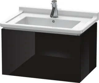 Duravit L-Cube Waschtischunterbau wandhängend Schwarz Hochglanz 670x469x408 mm - LC616404040 LC616404040