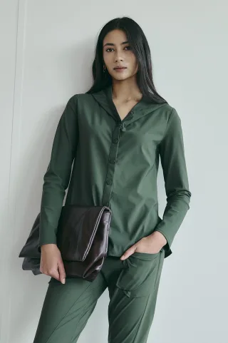 Jane Lushka - Veronica blouse technical jersey army - Gr. - XS