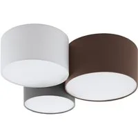 EGLO Deckenleuchte PASTORE, ohne Leuchtmittel, Leuchtmittel wechselbar, Wohnzimmer, Esszimmer, Schlafzimmer, Textilschirme, 61x49,5x25,5cm