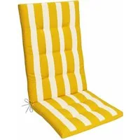 Herlag Hochlehnerauflage Mia, (1 St), 123x50x5cm Easy-Drop Bänder Gelb Gestreift 1 Polster