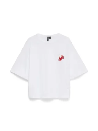 VERO MODA - VMTAMMIE THILDE SS TEE JRS EXP Snow White - Gr. - M