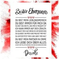 Close Up Poster Bester Ehemann Kunstdruck 30 x 40 cm