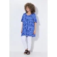 Ulla Popken T-Shirt T-Shirt Zierfalten A-Linie Carré-Ausschnitt