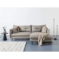 Home affaire Ecksofa Lazio, 255 x 180 cm, modern und bequem, Struktur fein, L-Form, inkl. Rücken- und Zierkissen