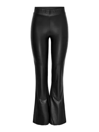 ONLY - ONLCOOL COATED FLARED PANT JRS black - Gr. - S