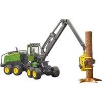 John Deere 1270G Harvester, Modellfahrzeug grün/schwarz, Inkl. Baumstamm