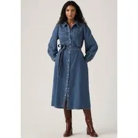 Levi's® Jeanskleid JOURNEY LS MAXI DRESS mit Bindegürtel