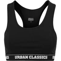 URBAN CLASSICS Kurzarmshirt Urban Classics Damen Ladies Logo Bra (1-tlg)