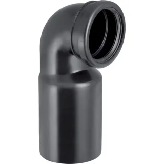 Geberit PE Wand-WC-Bogen 90 Gr DN90/90 für senkrechte Montage 366925161