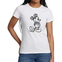 Spreadshirt T-Shirt Mickey & Minnie Zeichnung Frauen T-Shirt (1-tlg)