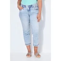 Laurasøn Regular-fit-Jeans 7/8 Slim -Jeans Saum mit Stickerei