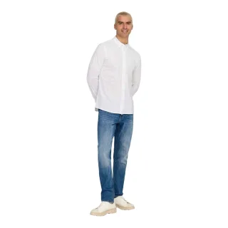 Only - Hemd für Herren, Regulär, Langärmlig (Leuchtend Weiß)