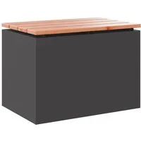 vidaXL Gartenbank Gartenbank Schwarz 60 x 40 x 43 cm (1-St)
