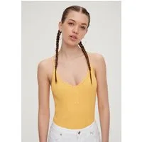QS Muskelshirt Strickpullunder Crop Top aus Viskosemix