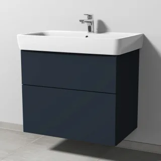 Sanipa 3way Waschtischunterbau zu Geberit Renova Plan Waschtisch mit 2 Auszügen, Marine-Matt SP8781R