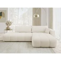 MIRJAN24 Ecksofa Fetrinu O, mit Schlaffunktion und Bettkasten, 262x145x82 cm, Kissen mit Reißverschluss