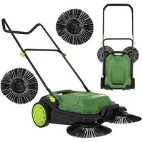 Gardlov Handkehrmaschine Nexo Laubkehrer Handkehrmaschine, 70 cm Arbeitsbreite, (Spar-Set, 1-St., 3-Bürsten-System), sammeln nassen sowie trockenen Schmutz gründlich auf