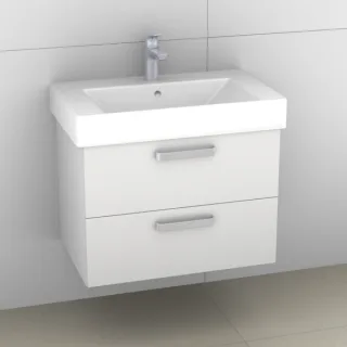 Artiqua 412 Waschtischunterschrank für Strada K0787 Weiß Glanz, 412-WU2L-I17-7050-68 412-WU2L-I17-7050-68