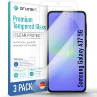 smartect Displayschutzglas Schutzglas Panzerfolie Klar für Samsung Galaxy A37 5G, Set, 3 Stück, Schutzfolie Glasschutz Bildschirm