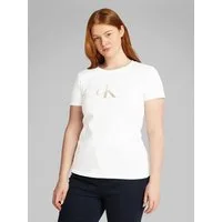 Calvin Klein Jeans Plus T-Shirt PLUS GRADIENT CK SLIM TEE in großen Größen, Druck mit Farbverlauf