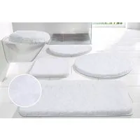 OTTO home Badematte Micro exclusiv, Badvorleger, Badezimmer Teppich, Höhe 55 mm, rutschhemmend beschichtet, schnell trocknend, strapazierfähig, fußbodenheizungsgeeignet, Polyester, halbrund, Badteppich, Badematten auch als 3 teiliges Set & rund erhäl