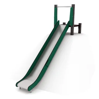 Edelstahl Hangrutsche PRO Bloom für öffentliche Spielplätze - Wartungsarm mit 90x90 mm Pfosten - Robuste Spielplatzlösung für 3 Kinder - Wickey