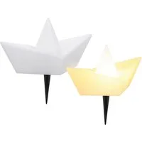 OTTO home LED Solarleuchte Quirrell, 2er Set LED-Solar Schiff, RGB, Tageslichtsensor, LED fest integriert, Warmweiß, RGB, mit Erdspießen