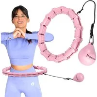 HMS Hula-Hoop-Reifen Hula Hoop mit Gewicht Kugel Fitnessgerät Sportgerät, verstellbar mit stoßdämpfenden Massagepunkten & Schwerkraftball
