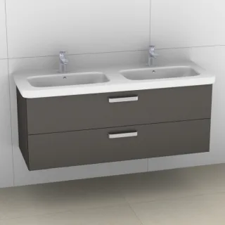 Artiqua 411 Waschtischunterschrank für DuraStyle 233813 Stahlgrau Metallic, 411-WU2L-D48-7141-88 411-WU2L-D48-7141-88