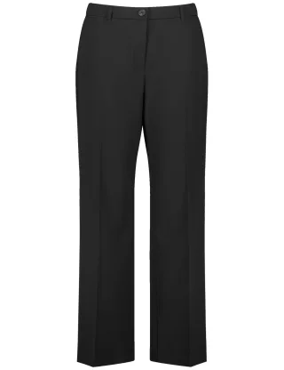 SAMOON - Gepflegte Bügelfaltenhose mit weitem Bein Carlotta black - Gr. - 54
