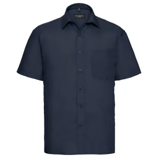 Russell Collection - Hemd Pflegeleicht für Herren kurzärmlig (Dunkelblau)