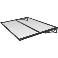 Trend Line Vordach TrendLine Vordach Bordeaux Aluminium schwarz 140 x