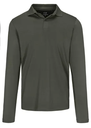 COMMANDER Finest Clothing - 2-Knopf Polo-Shirt, 1/1 Arm dark khaki - Gr. - L