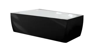 Hoesch Badewanne iSensi Trapez 1700x1000 Monolith links mit Befüllung in Weiss 3898.110