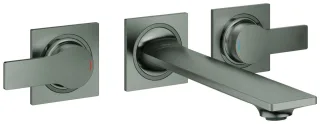 GROHE 3-Loch Unterputz Waschtischarmatur Allure 20193_2 FMS Ausl. 208mm hard graphite gebürstet, 201 20193AL2