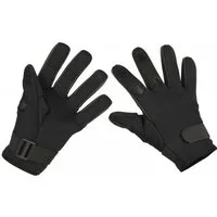 MFH Neoprenhandschuhe Fingerhandschuhe, Mesh, Neopren, schwarz - XXL Daumen, Zeige- und Mittelfinger zurück- klappbar