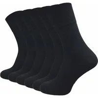 GAWILO Diabetikersocken für Herren, ohne Gummidruck, extra weiter Komfortbund, Business Socke (6 Paar) extra breiter Piquet - Strick am Bund
