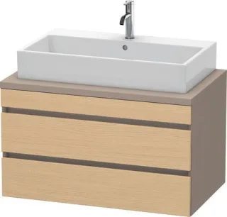 Duravit DuraStyle Konsolenwaschtischunterbau wandhängend Natur Eiche & Basalt Matt 900x548x512 mm -  DS531803043