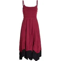 Vishes Sommerkleid Damen Sommer-Kleid längen-verstellbar Spagettiträger-Kleid Hippie, Ethno, Goa Style