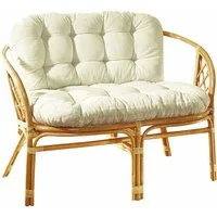 Home affaire Sitzbank, aus handgeflochtenem Rattan, mit Kissen