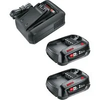 GARDENA Starter Kit QC AL 18V-44 Ladegerät + 2x Akku PBA 18V 2.5Ah SoC Akku-Set