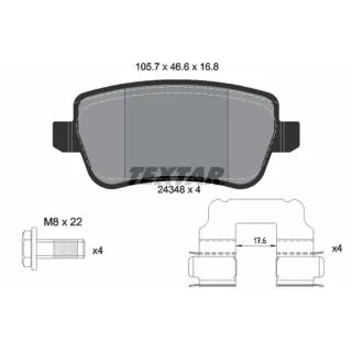 Textar Warnkontakt hinten Mercedes Sprinter Vario
