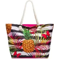 Caspar Strandtasche TS1055 große Damen XXL Strandtasche mit bunten Hawaii Motiven